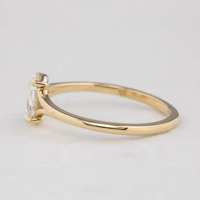 Kylie Ring 053ct Oval Rose Cut Diamond 14K Yellow Gold One of a kind Envero Jewelry Rings