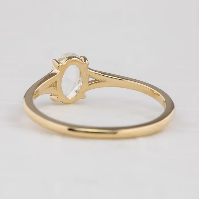Kylie Ring 053ct Oval Rose Cut Diamond 14K Yellow Gold One of a kind Envero Jewelry Rings