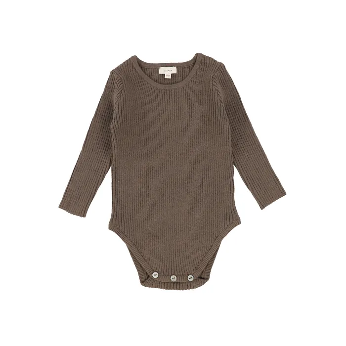 Lil Legs Earrings Lil Legs Knit Crewneck Onesie Cocoa