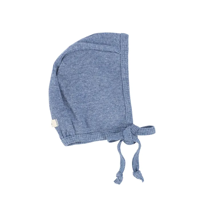Lil Legs Lil Legs Ribbed Tab Bonnet Denim Heather Earrings
