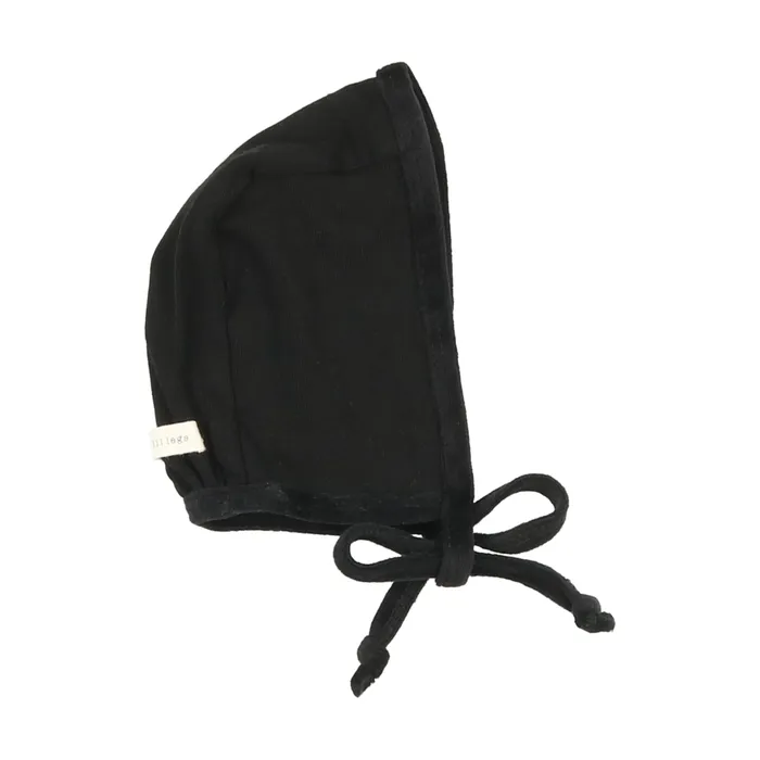 Lil Legs Lil Legs Velour Trim Bonnet Black Rings
