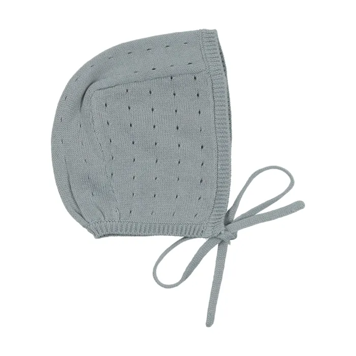 Lilette Lilette Dotted Open Knit Bonnet Blue Rings