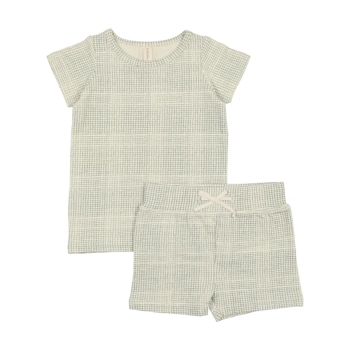 Lilette Rings Lilette Grid Set CreamBlue