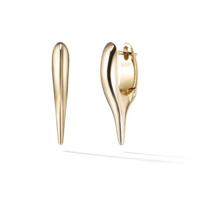 Lola Needle Earrings Mini Solid Yellow Gold Melissa Kaye Earrings