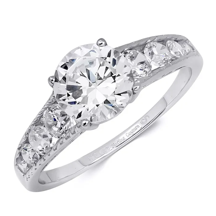 mayamila 200 Carat Round Cut Cubic Zirconia Ring Authentic Sterling Silver Rings