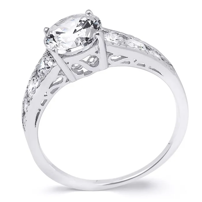mayamila 200 Carat Round Cut Cubic Zirconia Ring Authentic Sterling Silver Rings