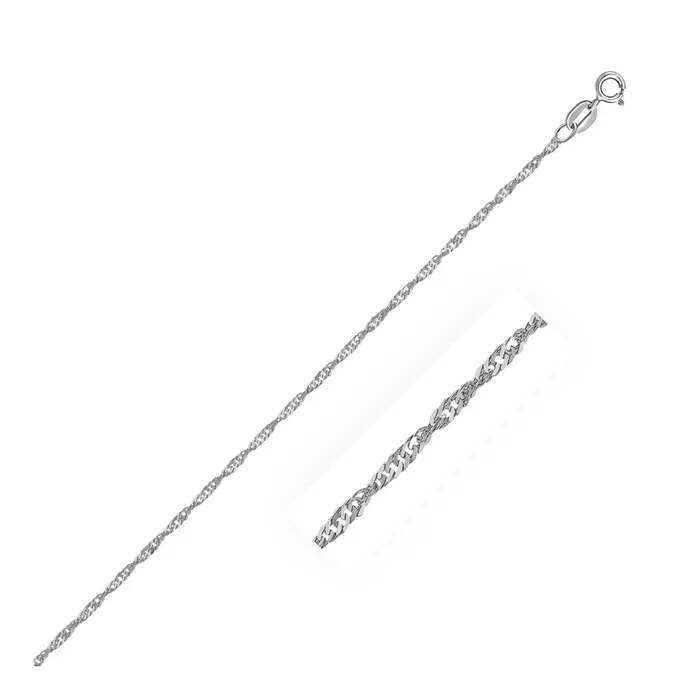 MayaMila Earrings 10k White Gold Singapore Anklet 15mm