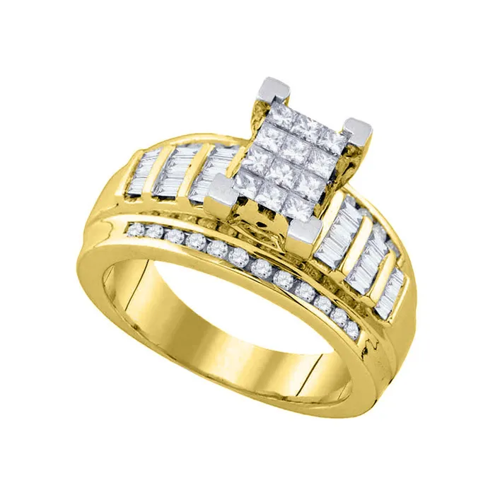 mayamila Rings 10kt Yellow Gold Womens Princess Diamond Cindys Dream Cluster Bridal Wedding Engagement Ring 78 Cttw Size 6 mayamila Rings 10kt Yellow Gold Womens Princess Diamond Cindys Dream Cluster Bridal Wedding Engagement Ring 78 Cttw Size 6