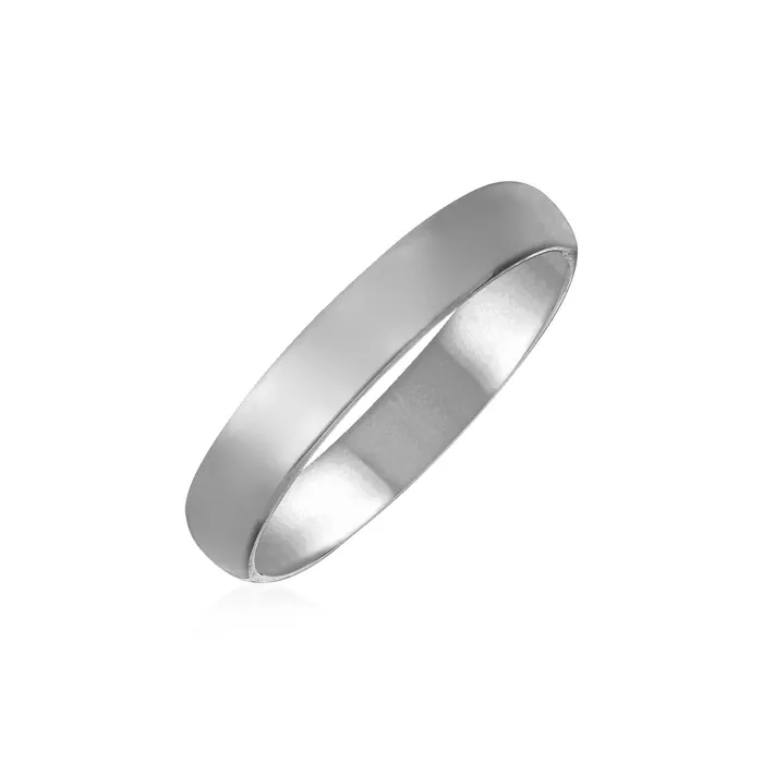 MayaMila Rings 14k White Gold Comfort Fit Wedding Band