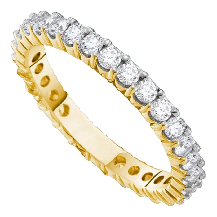 mayamila Rings 14k White Gold Womens Round Diamond Pave Wedding Anniversary Band 200 Cttw mayamila Rings 14k White Gold Womens Round Diamond Pave Wedding Anniversary Band 200 Cttw