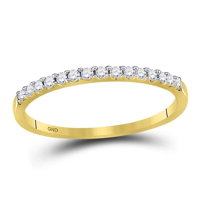 mayamila Rings 14k Yellow Gold Round Diamond Womens Slender Stackable Size 6 Wedding Band 16 Cttw mayamila Rings 14k Yellow Gold Round Diamond Womens Slender Stackable Size 6 Wedding Band 16 Cttw