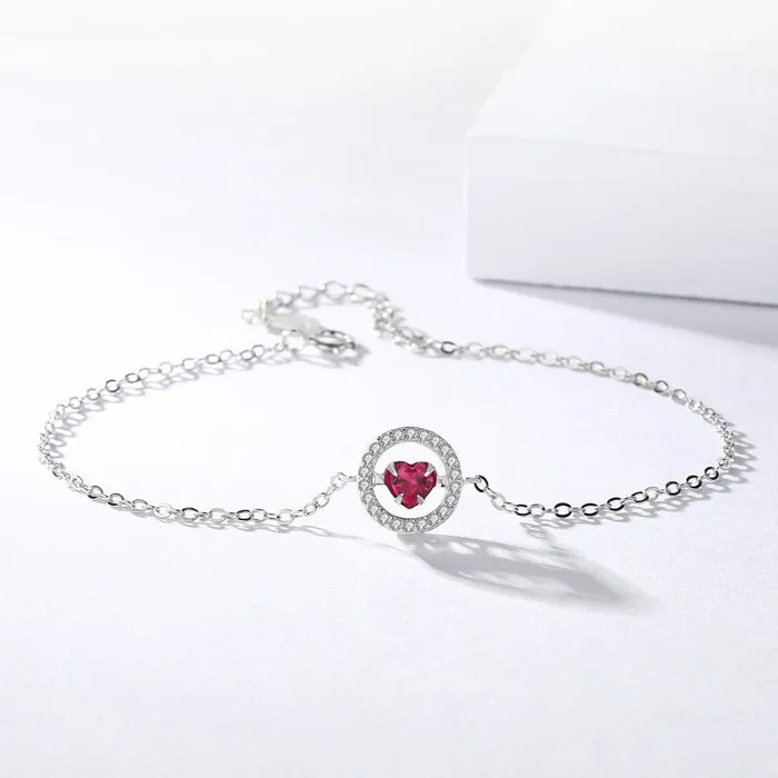 Mystic Flavia Bracelets Minimal Pink Zircon au Circle Silver Soul Bracelet Mystic Flavia Bracelets Minimal Pink Zircon au Circle Silver Soul Bracelet