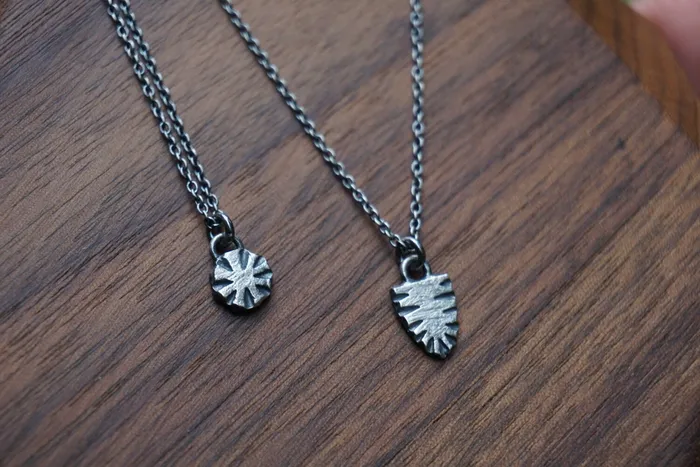 Necklaces Briana Harrison Tiny Circle Ridge Necklace