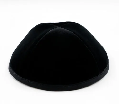 Necklaces Custom Shoppe Custom Shoppe Velvet Yarmulkas Black