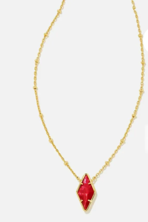 Necklaces Kendra Scott Kendra ScottKinsley Short Pendant Gold Necklace In Raspberry Illusion 9608853599 Necklaces Kendra Scott Kendra ScottKinsley Short Pendant Gold Necklace In Raspberry Illusion 9608853599