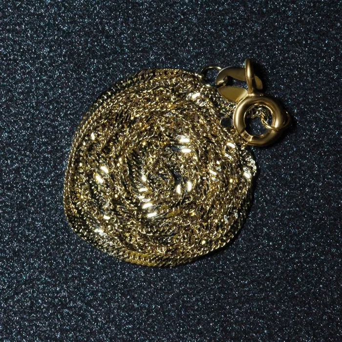 Necklaces MayaMila 14k Yellow Gold Singapore Chain 15mm