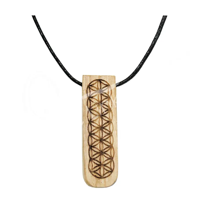 Necklaces Oceanic Linkways Flower Of Life Necklace Palo Santo Wood