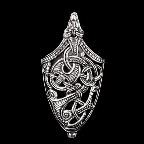 Northan Viking Silver Earrings Viking Scabbard Chape