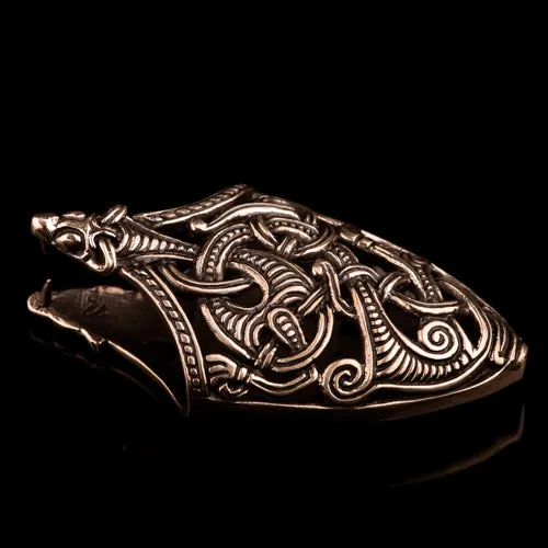 Northan Viking Silver Earrings Viking Scabbard Chape