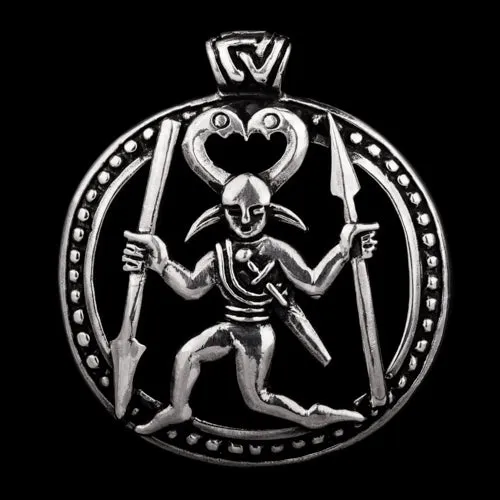 Northan Viking Silver Necklaces Odin Horned Viking Warrior Pendant