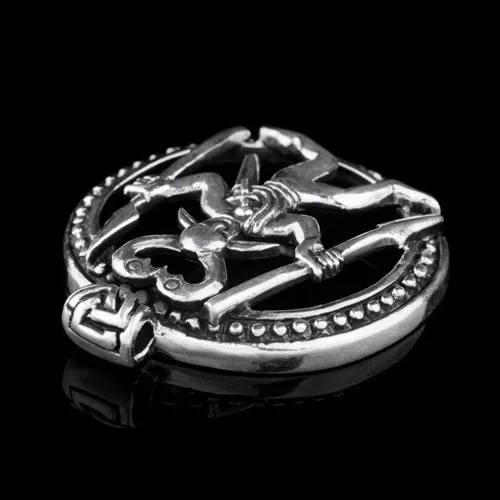 Northan Viking Silver Necklaces Odin Horned Viking Warrior Pendant