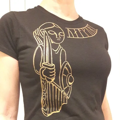 Northan Viking Silver Necklaces Viking Womens TShirt with Valkyrie Design