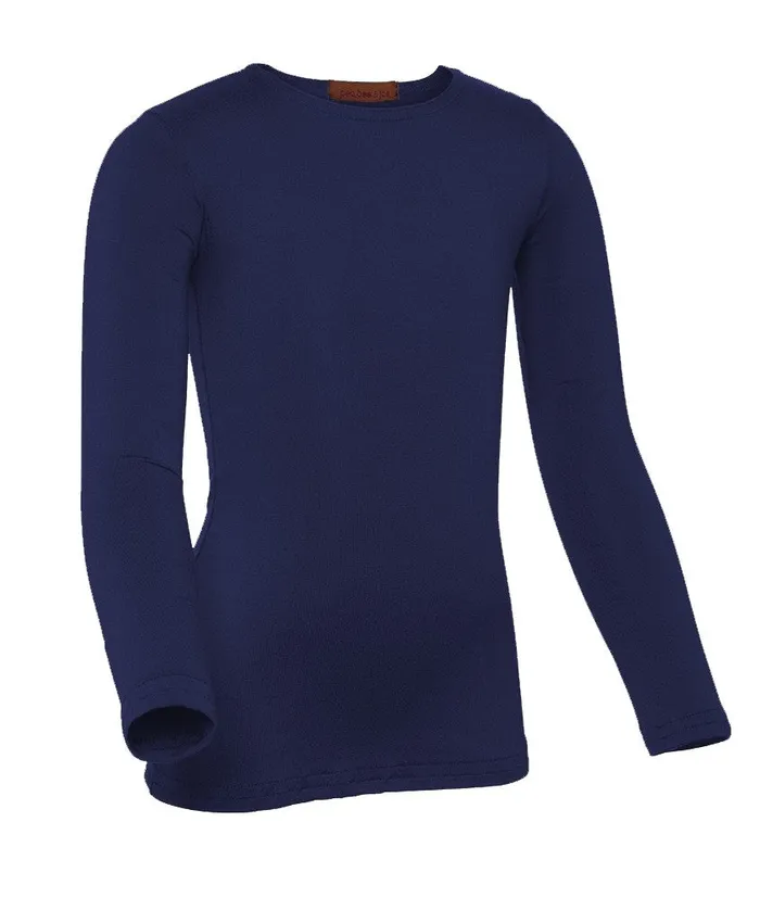 PBJ Girls Lycra Long Sleeve Shell Royal Blue Pea Bee Jae Rings