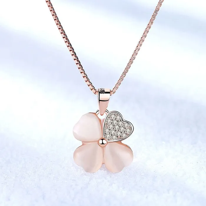 Pink Clover Sorasol Necklaces