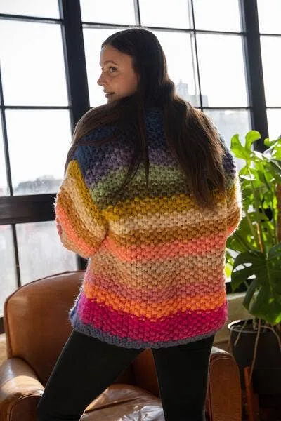 Rainbow Knitted Cardigan SAACHI Earrings