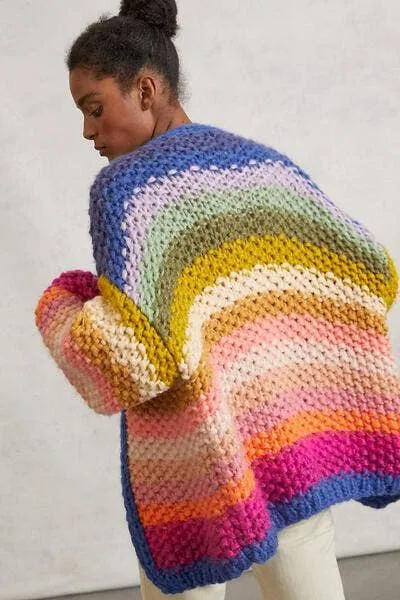 Rainbow Knitted Cardigan SAACHI Earrings