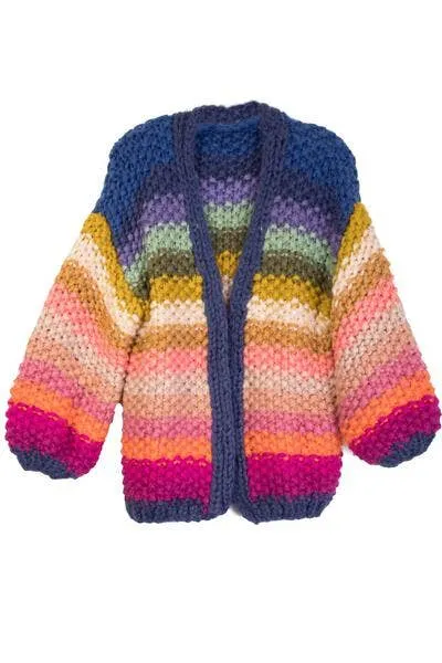 Rainbow Knitted Cardigan SAACHI Earrings