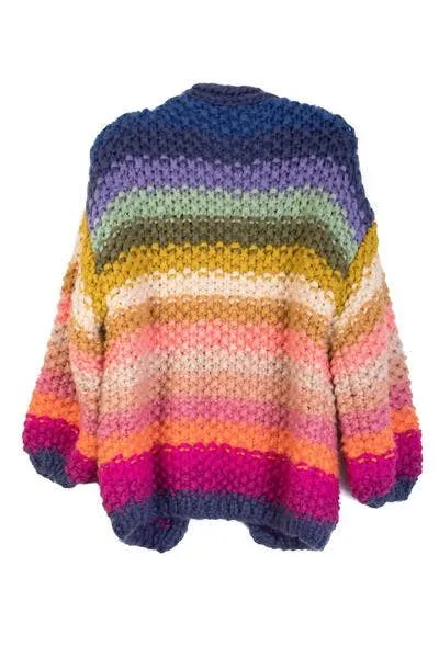 Rainbow Knitted Cardigan SAACHI Earrings