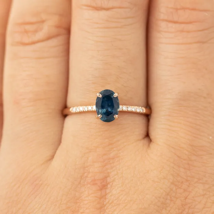 Rings Envero Jewelry Audrey Ring 115ct Teal Blue Montana Sapphire 14k Rose Gold One of a kind Rings Envero Jewelry Audrey Ring 115ct Teal Blue Montana Sapphire 14k Rose Gold One of a kind