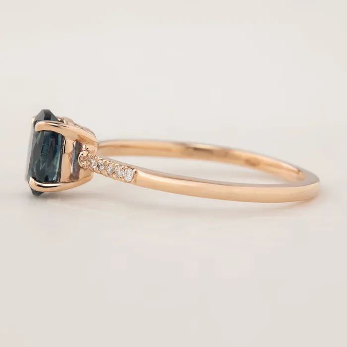 Rings Envero Jewelry Audrey Ring 115ct Teal Blue Montana Sapphire 14k Rose Gold One of a kind Rings Envero Jewelry Audrey Ring 115ct Teal Blue Montana Sapphire 14k Rose Gold One of a kind