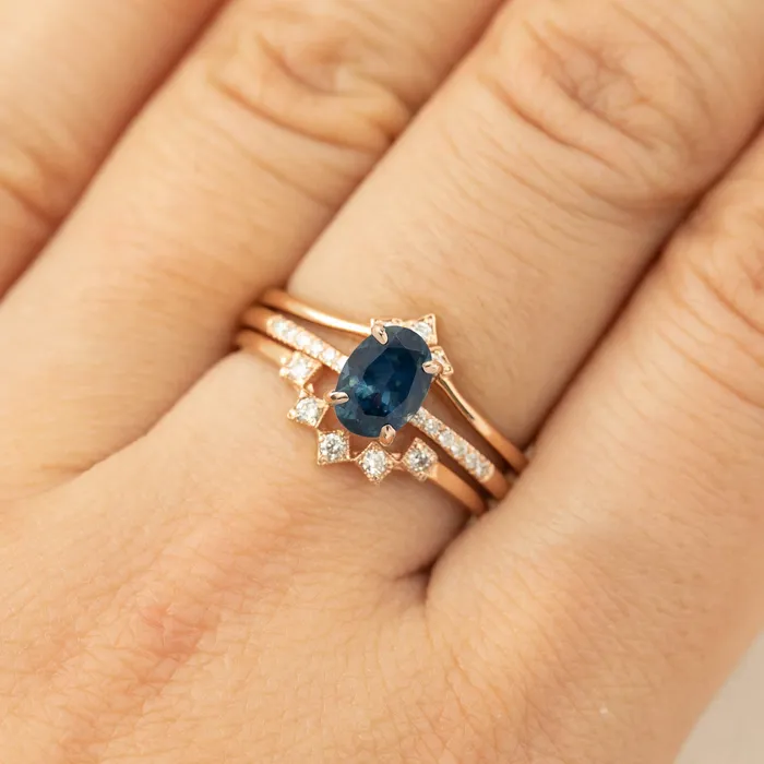Rings Envero Jewelry Audrey Ring 115ct Teal Blue Montana Sapphire 14k Rose Gold One of a kind Rings Envero Jewelry Audrey Ring 115ct Teal Blue Montana Sapphire 14k Rose Gold One of a kind
