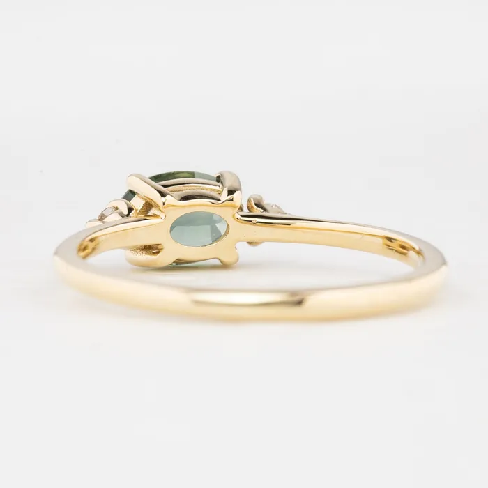 Rings Envero Jewelry Emilie Ring 083ct Blue Green Madagascar Sapphire 14k Yellow Gold One of a kind Rings Envero Jewelry Emilie Ring 083ct Blue Green Madagascar Sapphire 14k Yellow Gold One of a kind
