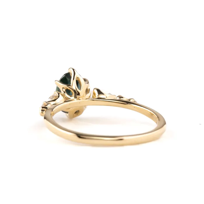 Rings Envero Jewelry Estel Fleur Petal Ring 146ct Teal Blue Montana Sapphiree 14k Yellow Gold One of a kind Rings Envero Jewelry Estel Fleur Petal Ring 146ct Teal Blue Montana Sapphiree 14k Yellow Gold One of a kind
