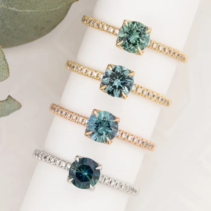 Rings Envero Jewelry Maria Ring 075ct Blue Green Montana Sapphire 14k Rose Gold One of a kind Rings Envero Jewelry Maria Ring 075ct Blue Green Montana Sapphire 14k Rose Gold One of a kind