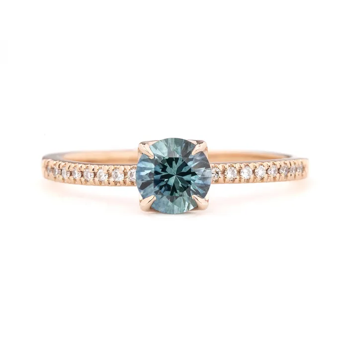 Rings Envero Jewelry Maria Ring 075ct Blue Green Montana Sapphire 14k Rose Gold One of a kind Rings Envero Jewelry Maria Ring 075ct Blue Green Montana Sapphire 14k Rose Gold One of a kind