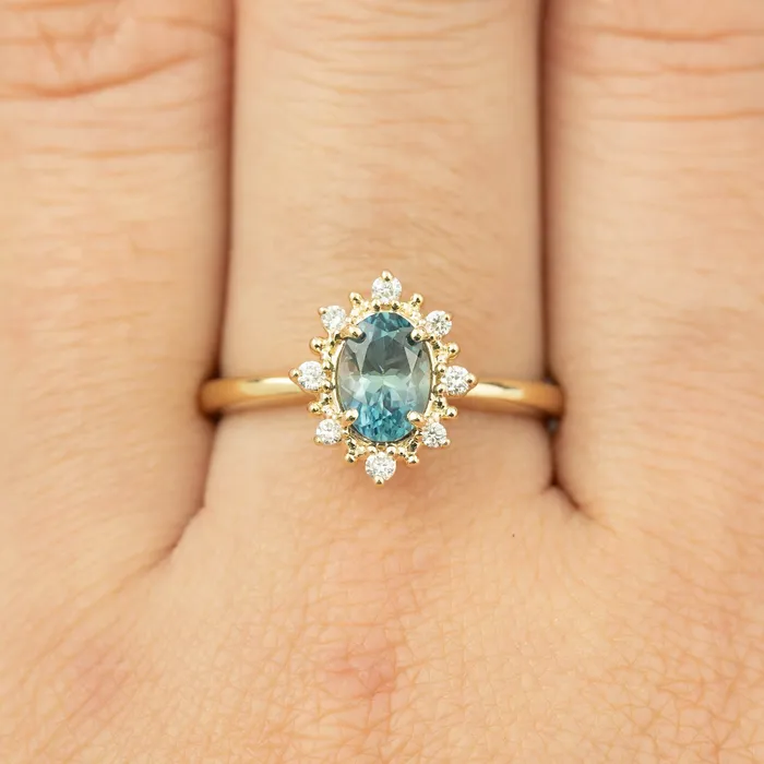 Rings Envero Jewelry Victoria Ring 097ct Light Aqua Blue Green Montana Sapphire One of a kind Rings Envero Jewelry Victoria Ring 097ct Light Aqua Blue Green Montana Sapphire One of a kind