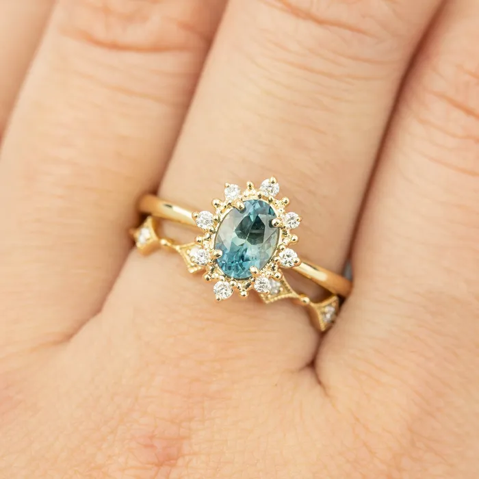 Rings Envero Jewelry Victoria Ring 097ct Light Aqua Blue Green Montana Sapphire One of a kind Rings Envero Jewelry Victoria Ring 097ct Light Aqua Blue Green Montana Sapphire One of a kind