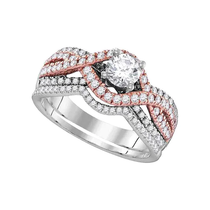 Rings mayamila 14kt White Gold Womens Round Diamond Bridal Wedding Engagement Ring Band Set 100 Cttw Rings mayamila 14kt White Gold Womens Round Diamond Bridal Wedding Engagement Ring Band Set 100 Cttw