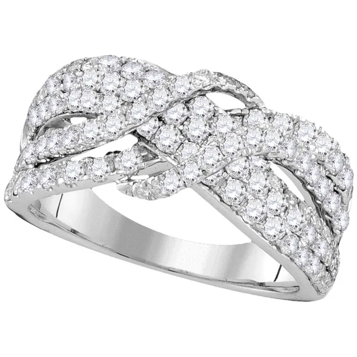 Rings mayamila 14kt White Gold Womens Round Paveset Diamond Crossover Strand Band 112 Cttw Rings mayamila 14kt White Gold Womens Round Paveset Diamond Crossover Strand Band 112 Cttw