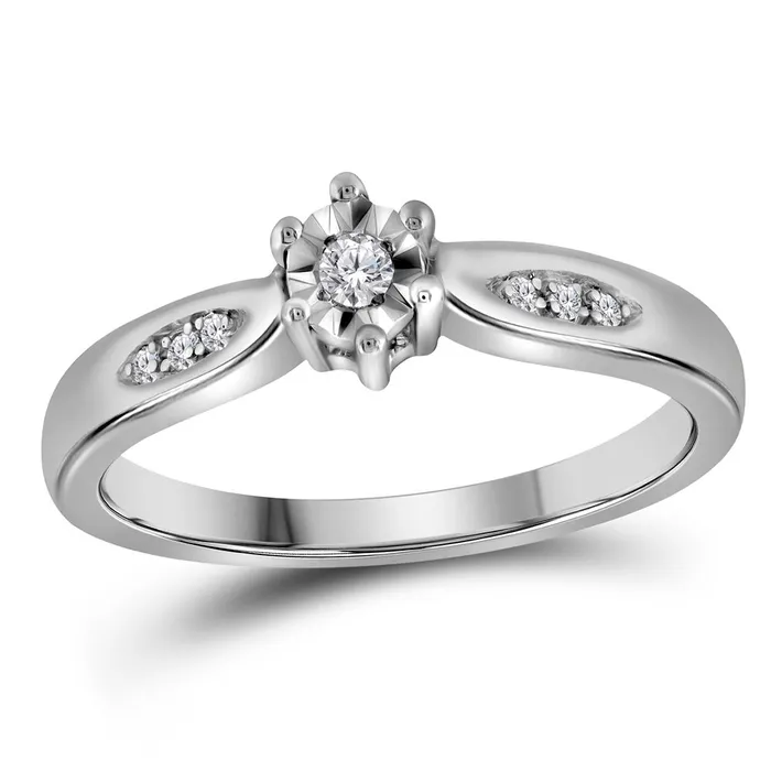 Rings mayamila Sterling Silver Womens Round Diamond Solitaire Bridal Wedding Engagement Ring 120 Cttw Size 10