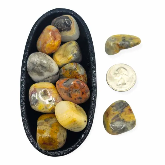 Rings Oceanic Linkways Agate Crazy Lace Laughter Stone