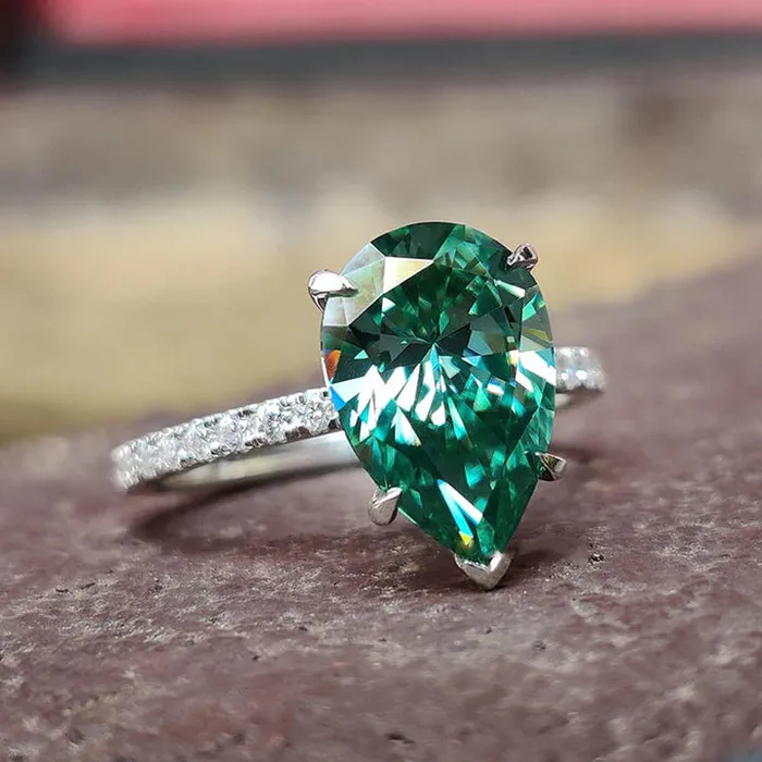 Rings Shineofdiamond Luxury Pear Cut Paraiba Tourmaline Sterling Silver Engagement Ring Rings Shineofdiamond Luxury Pear Cut Paraiba Tourmaline Sterling Silver Engagement Ring