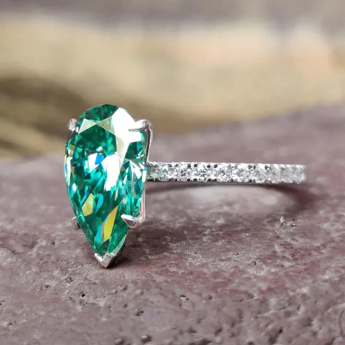 Rings Shineofdiamond Luxury Pear Cut Paraiba Tourmaline Sterling Silver Engagement Ring Rings Shineofdiamond Luxury Pear Cut Paraiba Tourmaline Sterling Silver Engagement Ring