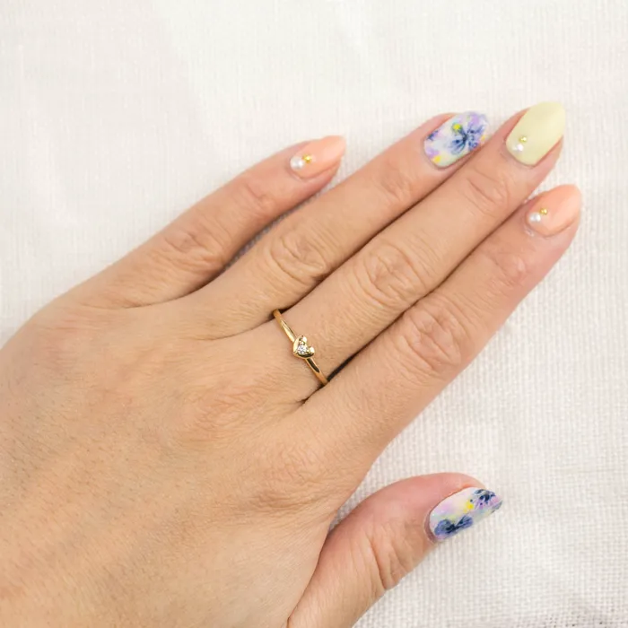 Single Diamond Heart Ring Envero Jewelry Rings Single Diamond Heart Ring Envero Jewelry Rings