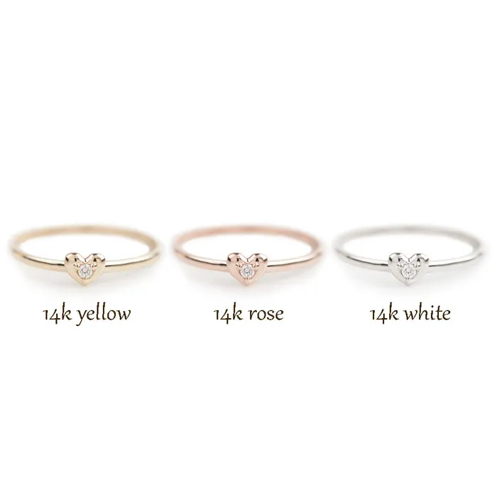 Single Diamond Heart Ring Envero Jewelry Rings Single Diamond Heart Ring Envero Jewelry Rings