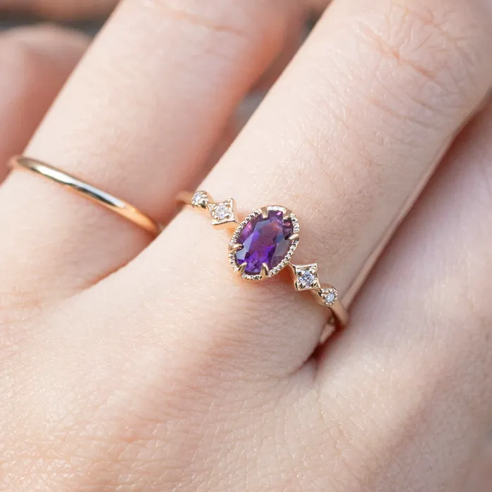 Stella Ring Amethyst Envero Jewelry Rings Stella Ring Amethyst Envero Jewelry Rings